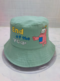 Chapéu Infantil Bucket Hat – Estilo Coreano com Expressão Divertida para Meninos e Meninas (2 a 6 anos)