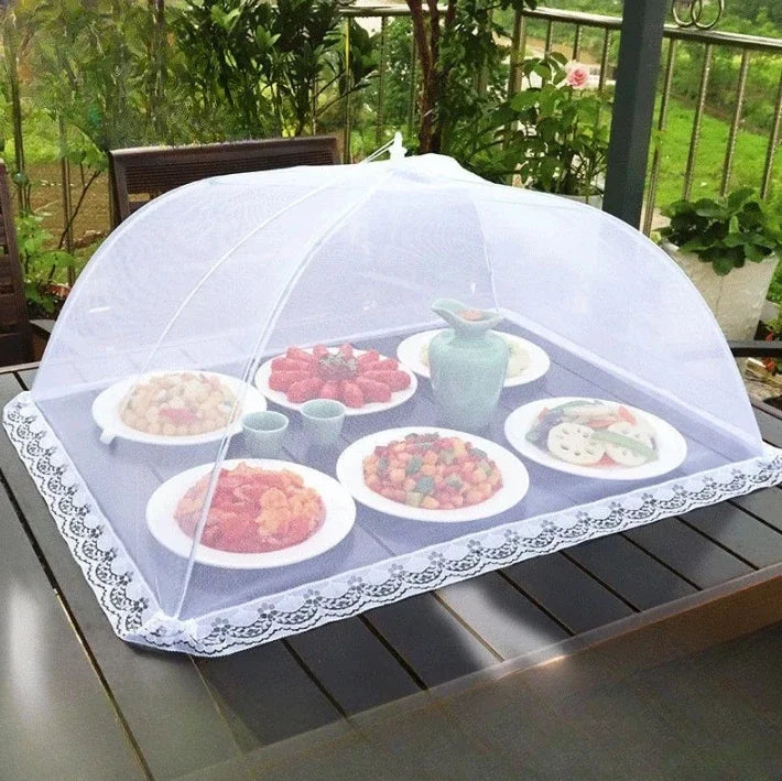 Capa Dobrável para Alimentos | Proteção Contra Moscas e Insetos | Tampa Pop-Up para Frutas, Vegetais e Refeições