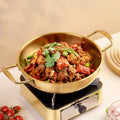 Panela de Aço Inoxidável com Cabo | Para Cozinhar Arroz, Paella, Frutos do Mar e Lanches | Panelas Secas para Uso Doméstico