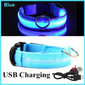 Coleira LED Recarregável para Cachorros e Gatos – 3 Modos Luminosa com USB, Destacável, Anti-Perda para Noite
