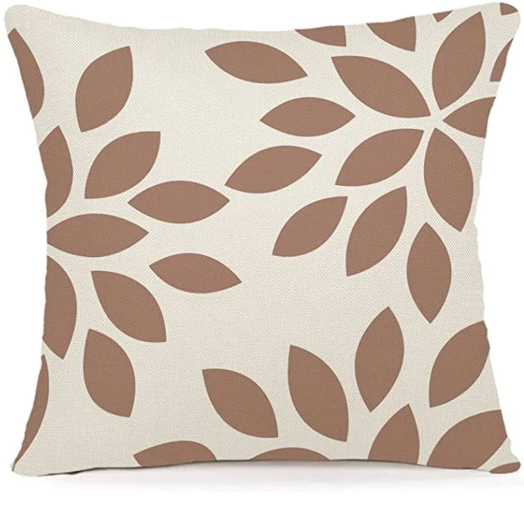 Capa de Almofada Geométrica de Linho | Decoração para Sofá, Cadeira, Cama, Jardim e Carro
