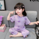 Conjunto de Pijama Infantil em Algodão – Regata e Shorts de Verão com Estampa de Desenho Animado (4 a 6 anos)