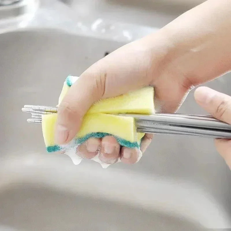 Esponja Mágica de Limpeza Dupla Face | Alta Absorção e Remoção de Ferrugem – Ferramenta de Limpeza de Cozinha