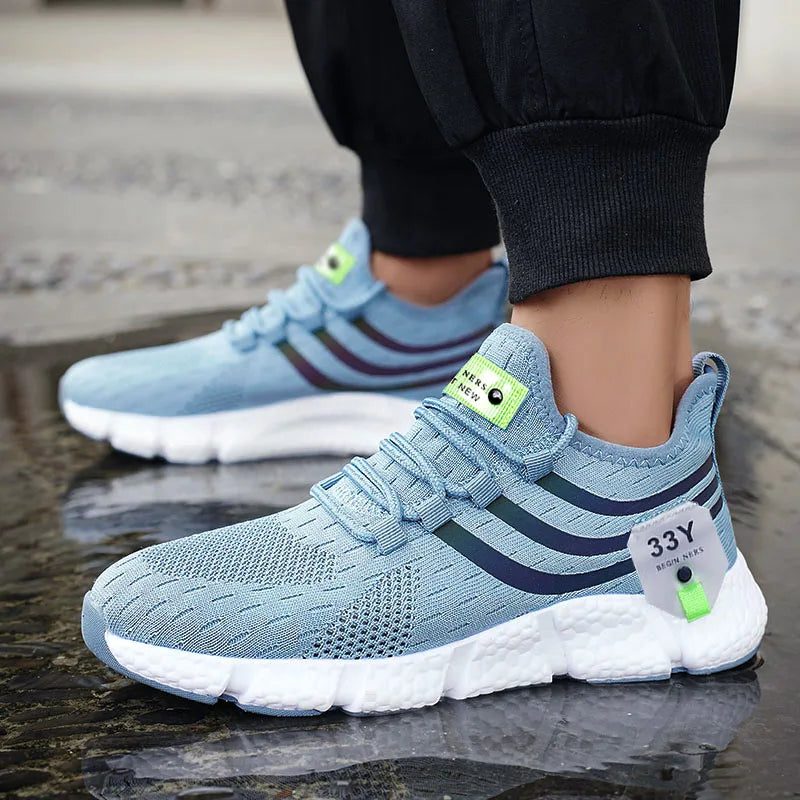 Tênis Masculino Casual Esportivo – Respirável, Leve e Confortável para Caminhada, Corrida e Academia