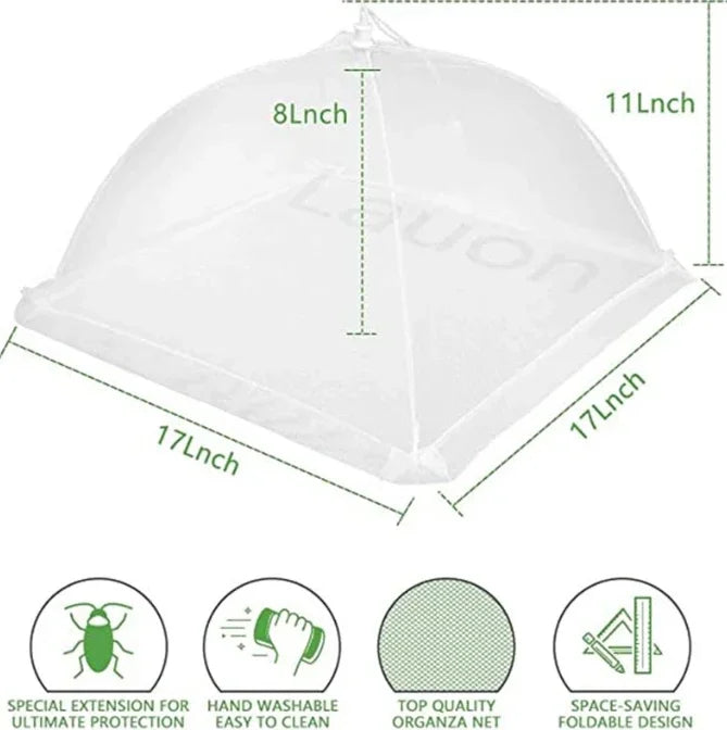 Capa Dobrável para Alimentos | Proteção Contra Moscas e Insetos | Tampa Pop-Up para Frutas, Vegetais e Refeições
