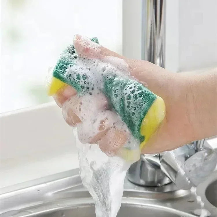 Esponja Mágica de Limpeza Dupla Face | Alta Absorção e Remoção de Ferrugem – Ferramenta de Limpeza de Cozinha