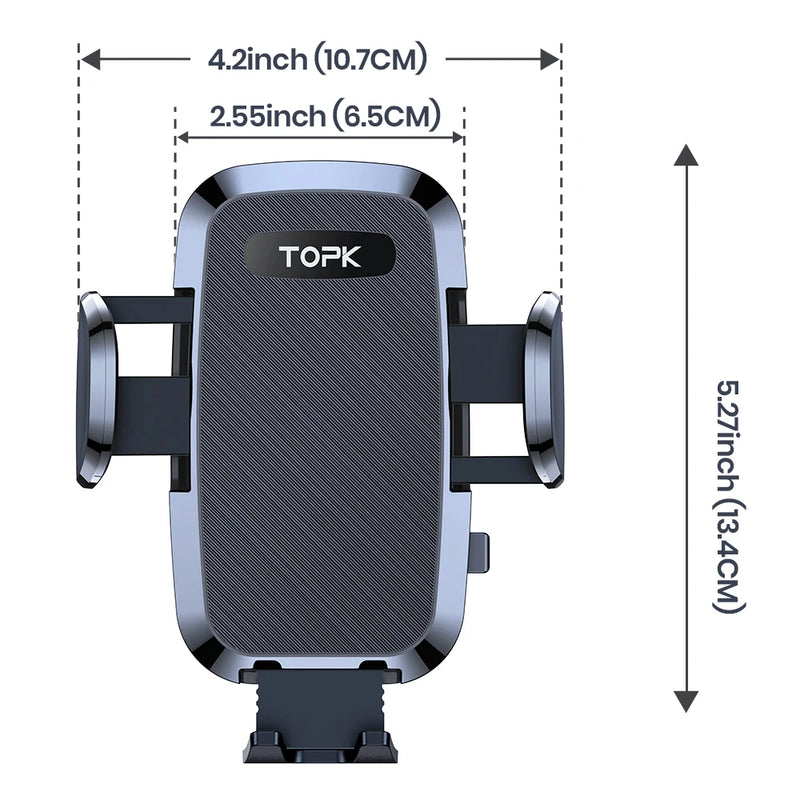 Suporte Universal para Celular TOPK | Montagem em Saída de Ar do Carro com Rotação 360°