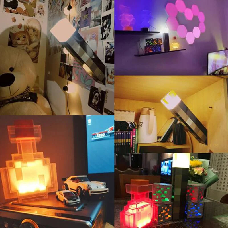 Luminária Noturna LED Recarregável USB – Luz Infantil e Decorativa para Natal, Sala e Quarto