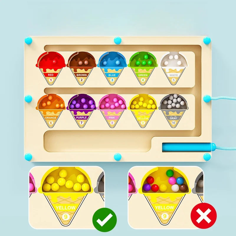 Brinquedo de Labirinto Magnético Infantil – Jogo Educativo de Concentração e Coordenação (2 a 6 anos)