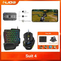 Controlador Móvel LEEDOAR M1 Pro 4 em 1 – Adaptador Mouse e Teclado Bluetooth V5.0 Programável para iOS e Android