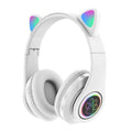 Fones de Ouvido VAKIND – Sem Fio Bluetooth com Luz LED em Formato de Orelhas de Gato, Microfone e Controle, Over-Ear para Crianças e Adolescentes