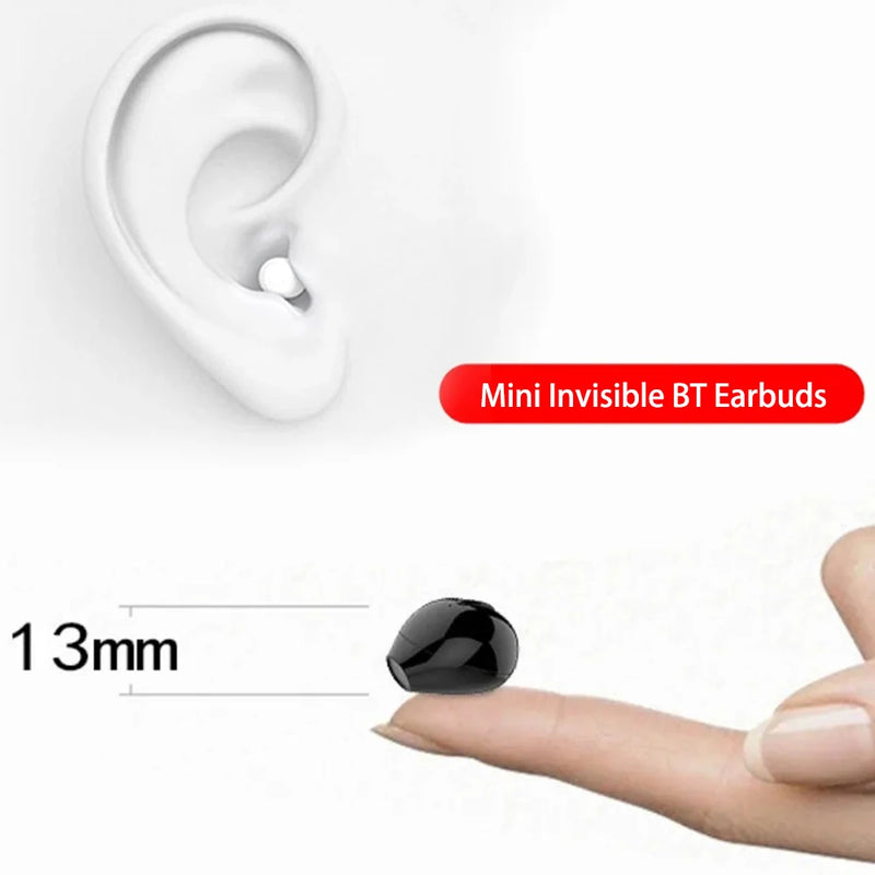 Fones de Ouvido Invisíveis DMWING V5.2 TWS – Mini In-Ear Bluetooth com Cancelamento de Ruído e Microfone