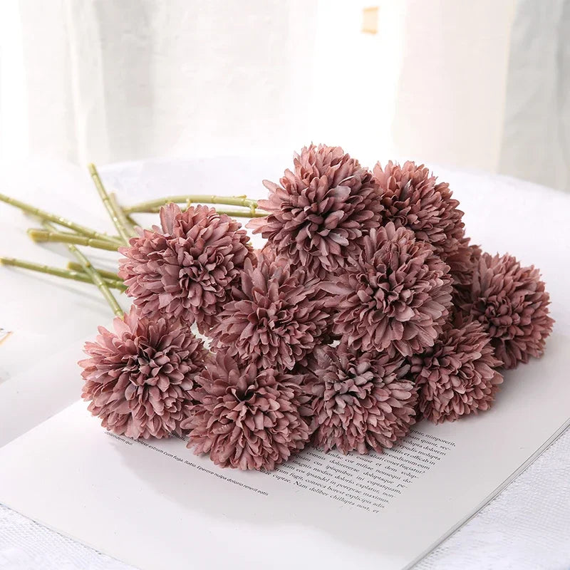 Buquê de Hortênsias Artificiais 5 Peças | Decoração de Casa, Quarto e Casamento