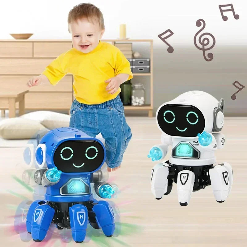 Robô Musical Infantil com Luzes LED – Brinquedo Educativo com Dança e Movimento para Crianças