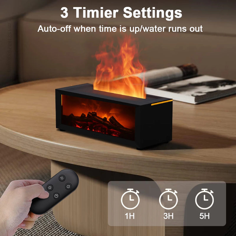 Umidificador de Ar com Óleos Essenciais – Difusor de Aroma Automático com Luz LED e Controle Remoto