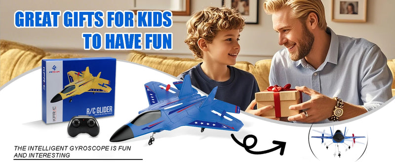 Avião RC SU35 FX620/FX820 – Modelo Planador com Controle Remoto 2.4G e Luzes LED