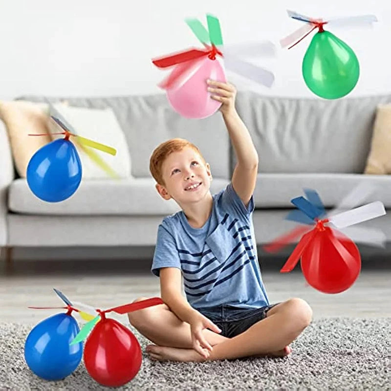 6PCS Helicóptero de Balão – Brinquedo Divertido para Crianças, Festa de Aniversário e Dia das Crianças