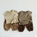 Camiseta Infantil Regata Listrada em Algodão – Estilo Casual Coreano para Verão (4 a 6 anos)