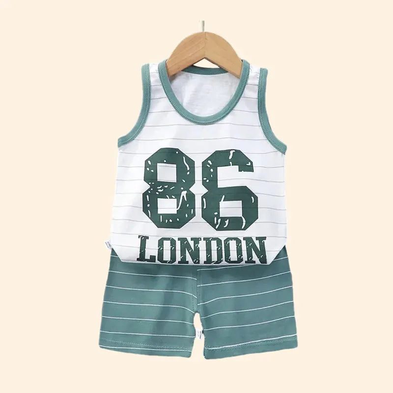 Conjunto Infantil em Algodão – Camiseta Regata e Shorts para Meninos e Meninas | Moda Verão