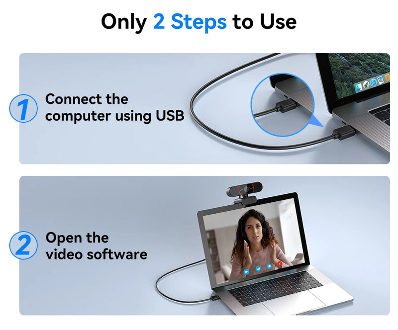Webcam EMEET C960 4K – USB com Tripé, Autofoco e Microfone Integrado para Streaming e Videoconferências