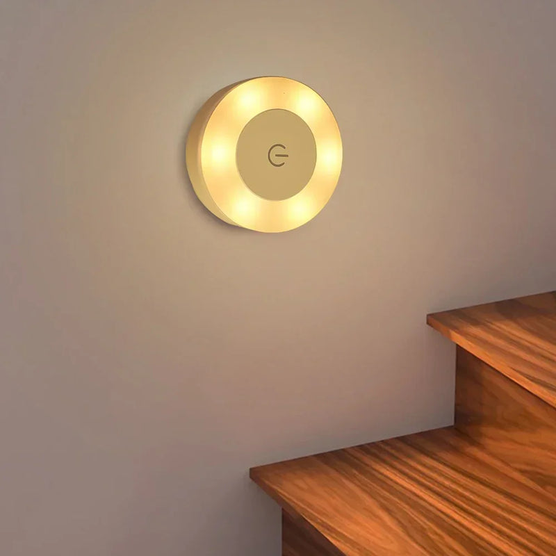 Luz Noturna Recarregável USB Portátil | LED para Sala de Estar, Quarto e Decoração de Casa