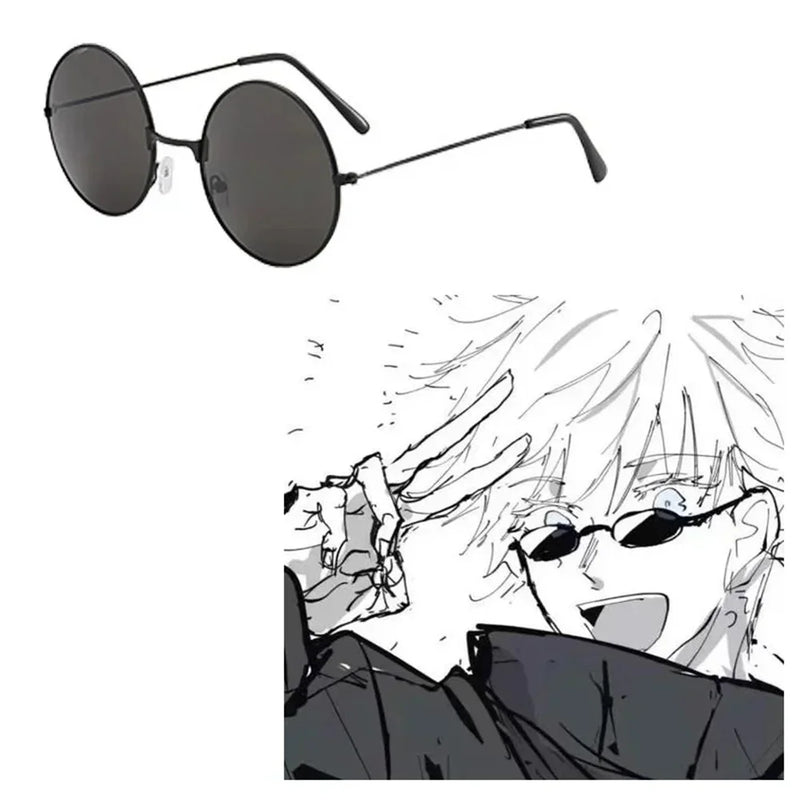 Óculos Gojo Satoru Cosplay | Jujutsu Kaisen | Acessório de Anime e Óculos de Sol Unissex