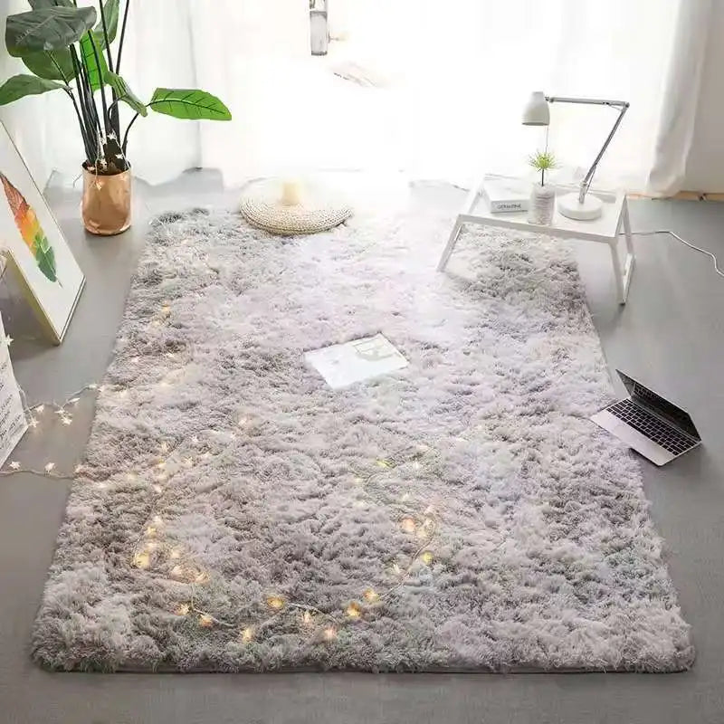 Tapete Tie-Dye Macio VIKAMA para Sala, Quarto e Crianças | Pelúcia Antiderrapante e Lavável à Máquina
