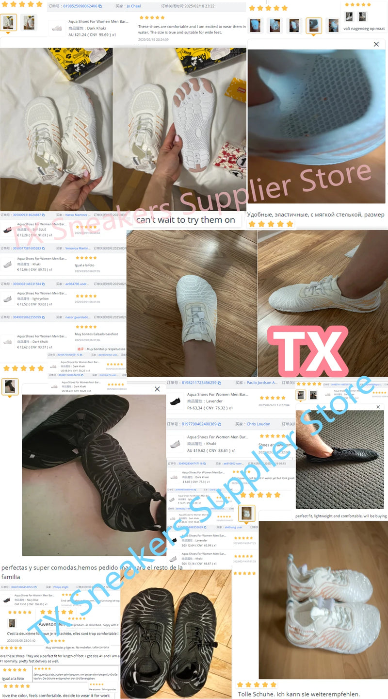 Tênis Aquático Unissex – Aqua Shoes Leves, Antiderrapantes e de Secagem Rápida para Praia, Piscina e Esportes Outdoor