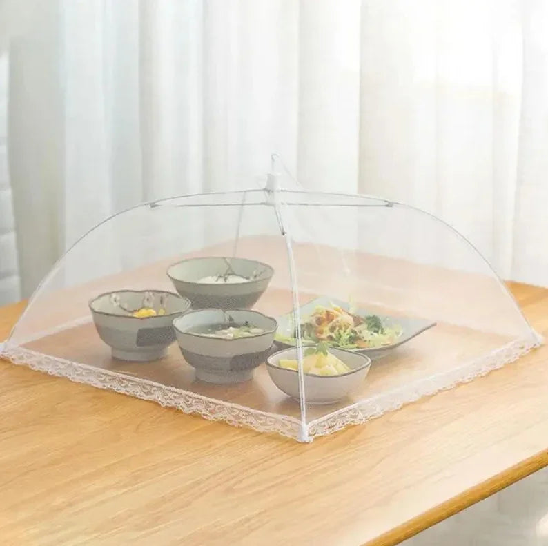 Capa Dobrável para Alimentos | Proteção Contra Moscas e Insetos | Tampa Pop-Up para Frutas, Vegetais e Refeições