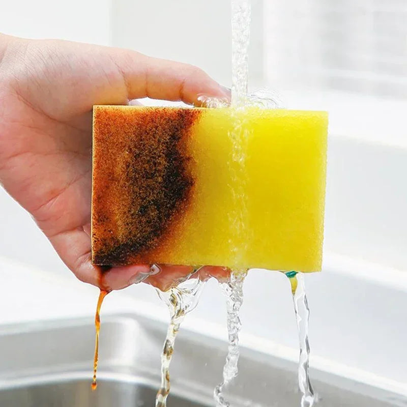 Esponja Mágica de Limpeza Dupla Face | Alta Absorção e Remoção de Ferrugem – Ferramenta de Limpeza de Cozinha