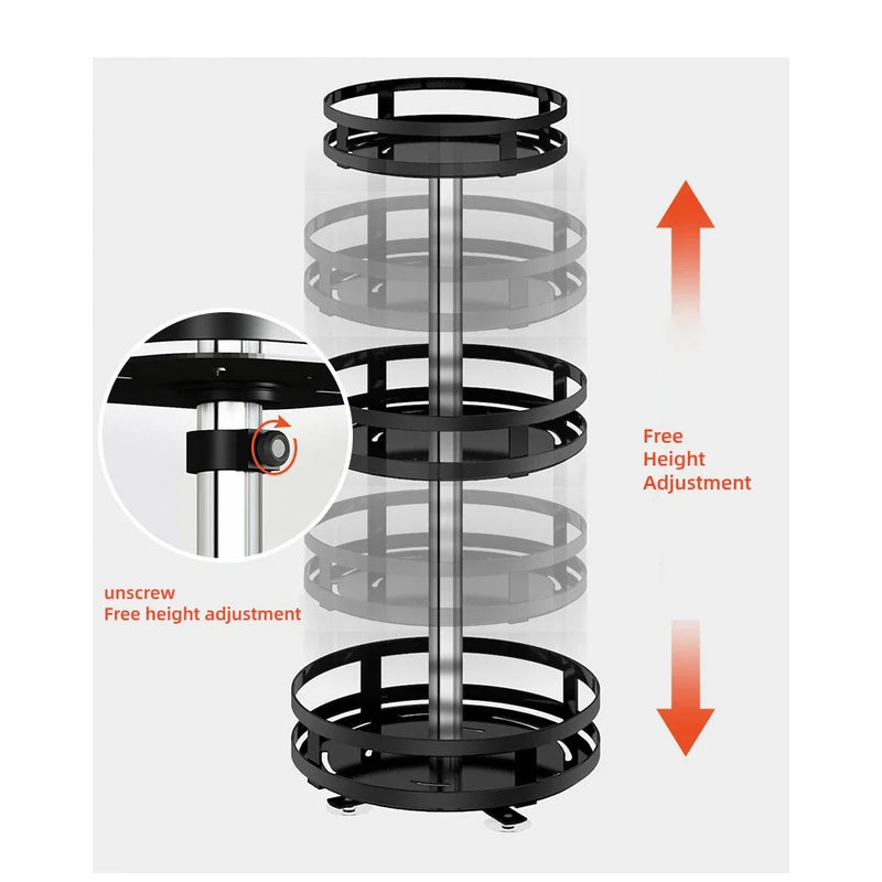 Organizador de Temperos Giratório 360° | Bandeja Antideslizante para Potes e Latas | Suporte para Cozinha e Acessórios
