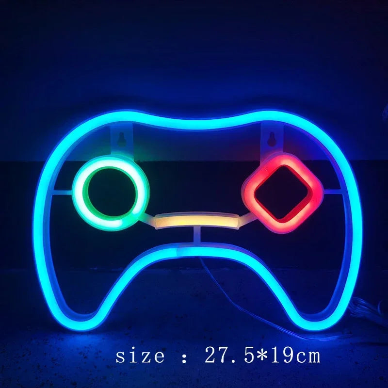 Luz Neon USB para Parede – Decoração Gamer para Quarto, Sala de Jogos e Teen Room