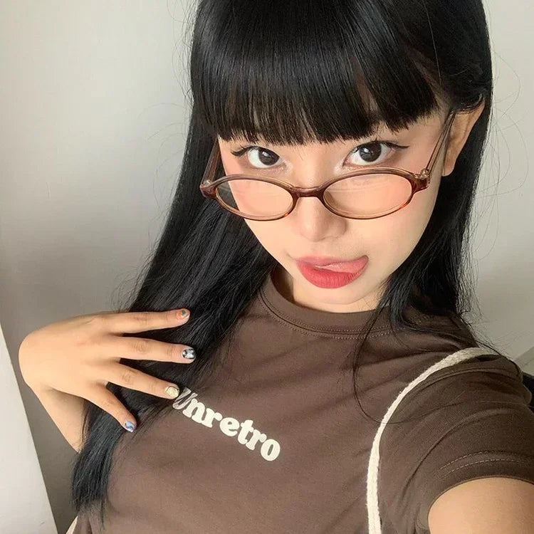 Óculos de Cosplay Kamishiro Rize / Akemi Homura | Acessório de Moda Redondo Sem Lentes
