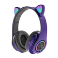 Fones de Ouvido VAKIND – Sem Fio Bluetooth com Luz LED em Formato de Orelhas de Gato, Microfone e Controle, Over-Ear para Crianças e Adolescentes