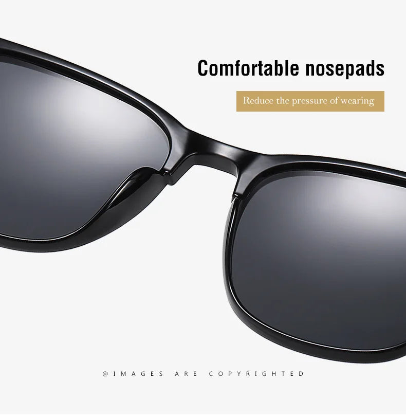 Óculos de Sol Masculinos MUMUCREAN 2025 – Retro Clássico Polarizado com Proteção UV400, Lentes Quadradas