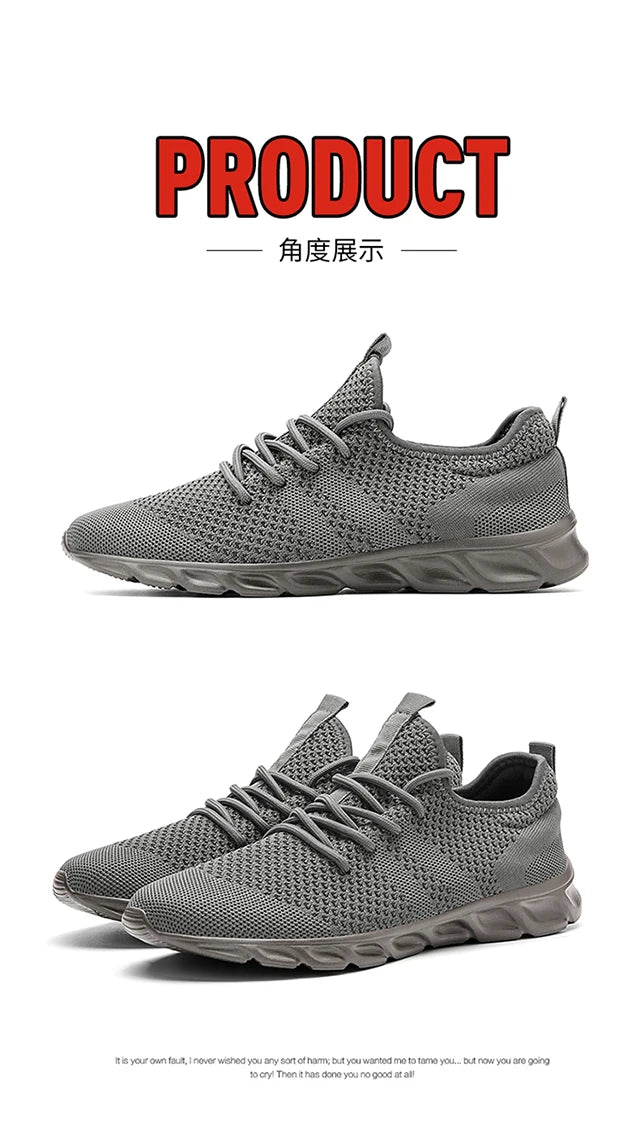 Tênis de Corrida Masculino Leve e Respirável – Confortável, Antiderrapante e Resistente para Corrida, Caminhada e Atividades Casuais