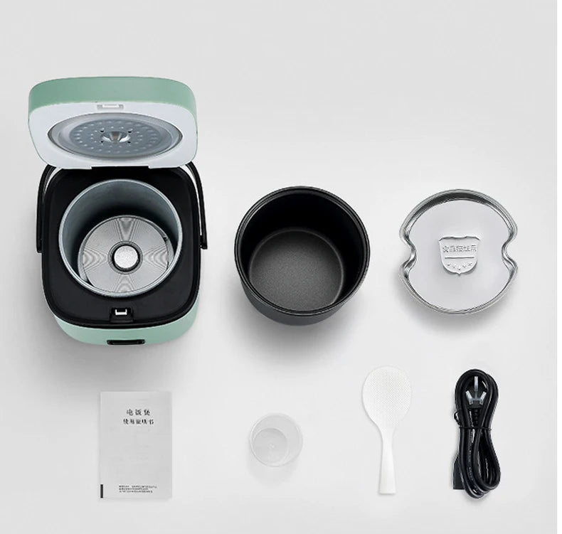 Mini Panela Elétrica de Arroz BALASHOV | Cozinha Doméstica para 1-2 Pessoas | Panela de 1,2L com Função de Aquecimento e Vaporizador