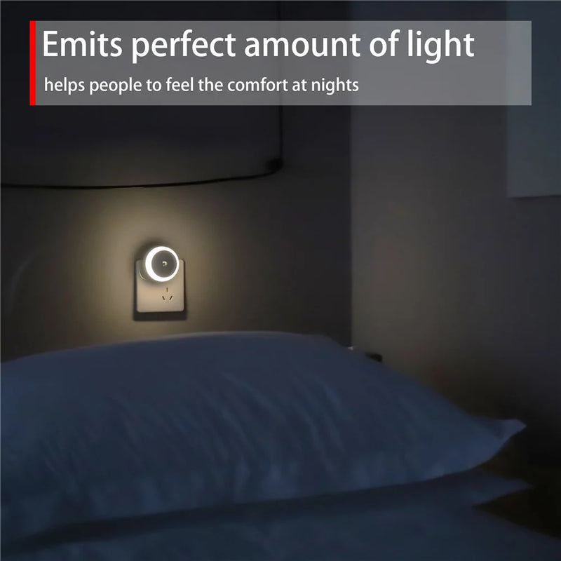 Luz Noturna LED com Sensor Inteligente Crepúsculo-Amanhecer | Plug-in Automática para Casa