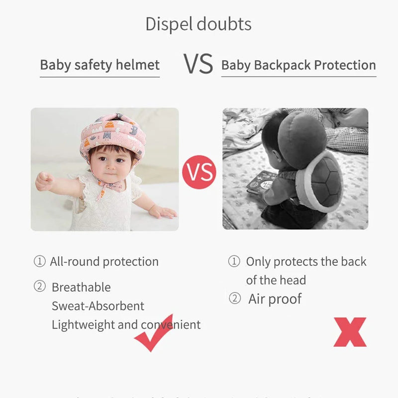 Capacete de Segurança Infantil Anti-Queda – Proteção de Cabeça para Bebês e Toddlers (1 a 3 anos)