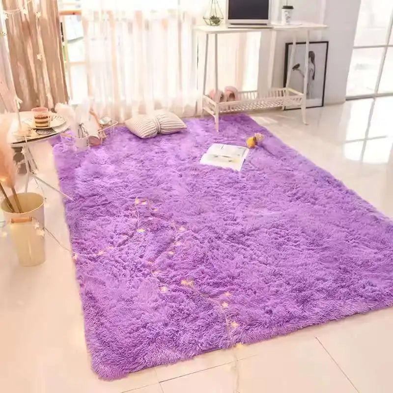Tapete Tie-Dye Macio VIKAMA para Sala, Quarto e Crianças | Pelúcia Antiderrapante e Lavável à Máquina