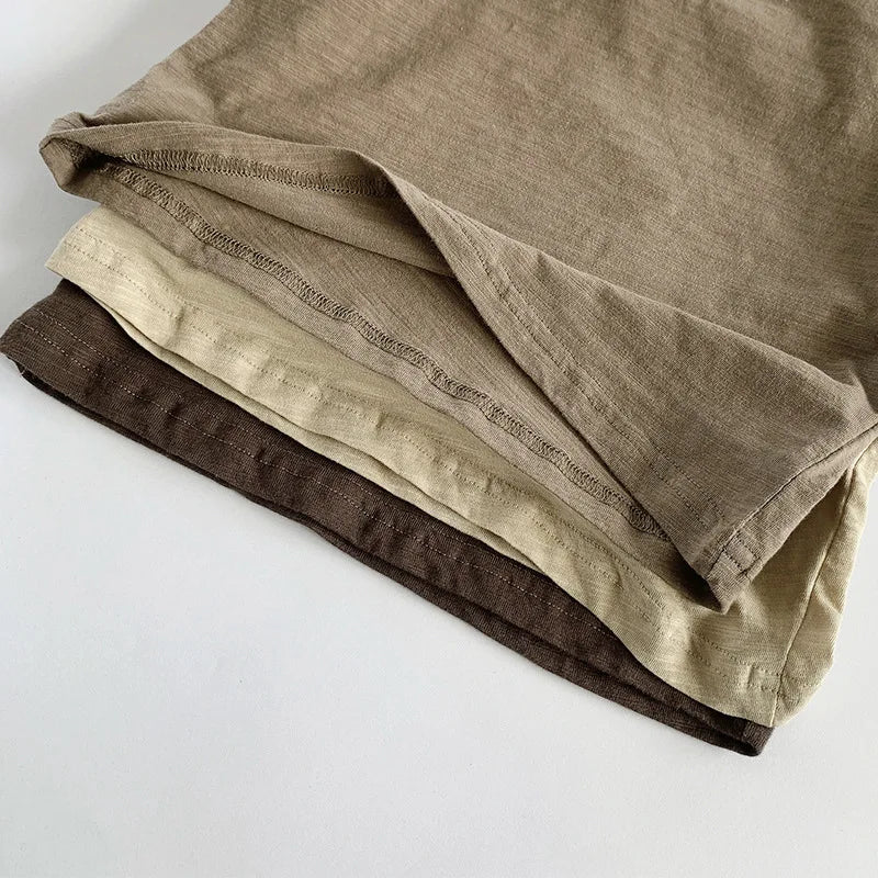 Camiseta Infantil Regata Listrada em Algodão – Estilo Casual Coreano para Verão (4 a 6 anos)
