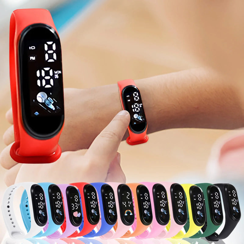 Relógio Infantil Esportivo à Prova d’Água – Analógico e Digital com Pulseira de Silicone