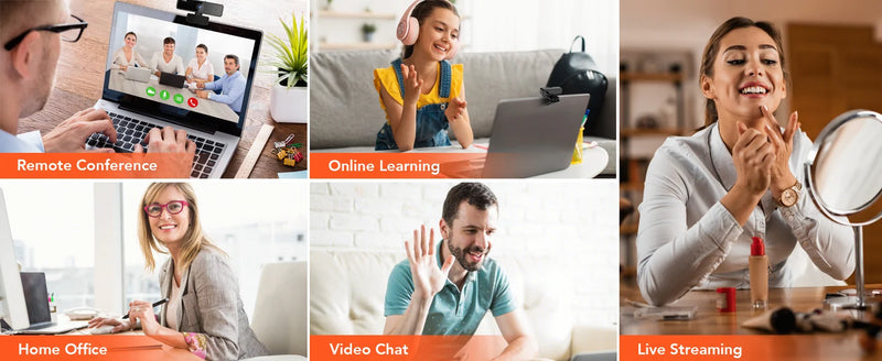 Webcam Nuroum V11 – Full HD 1080p 60fps com Microfone Integrado, Plug & Play para PC e Laptop