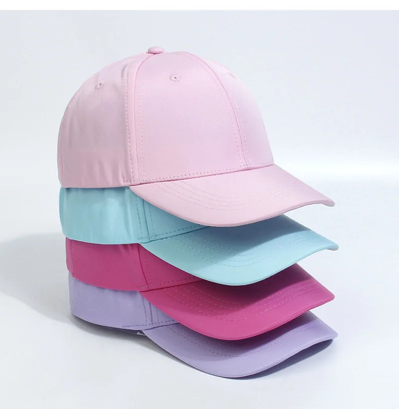 Boné Infantil de Beisebol Ajustável para Meninas – Chapéu de Sol Esportivo de Verão (53/56cm)