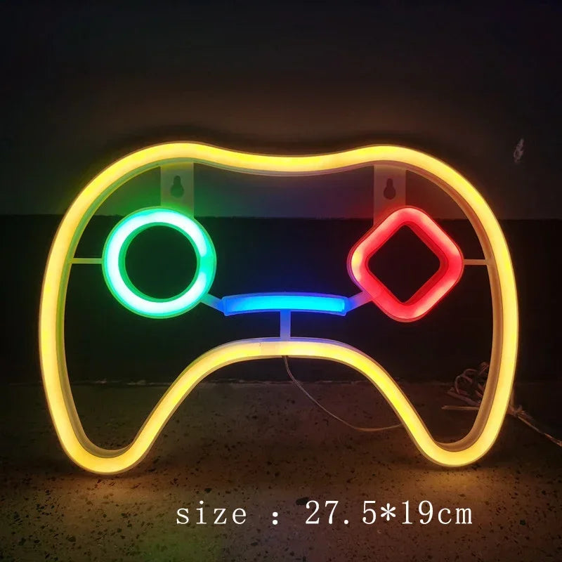 Luz Neon USB para Parede – Decoração Gamer para Quarto, Sala de Jogos e Teen Room