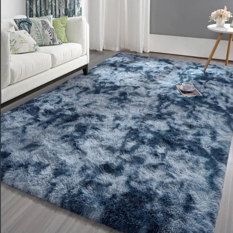 Tapete Tie-Dye Macio VIKAMA para Sala, Quarto e Crianças | Pelúcia Antiderrapante e Lavável à Máquina