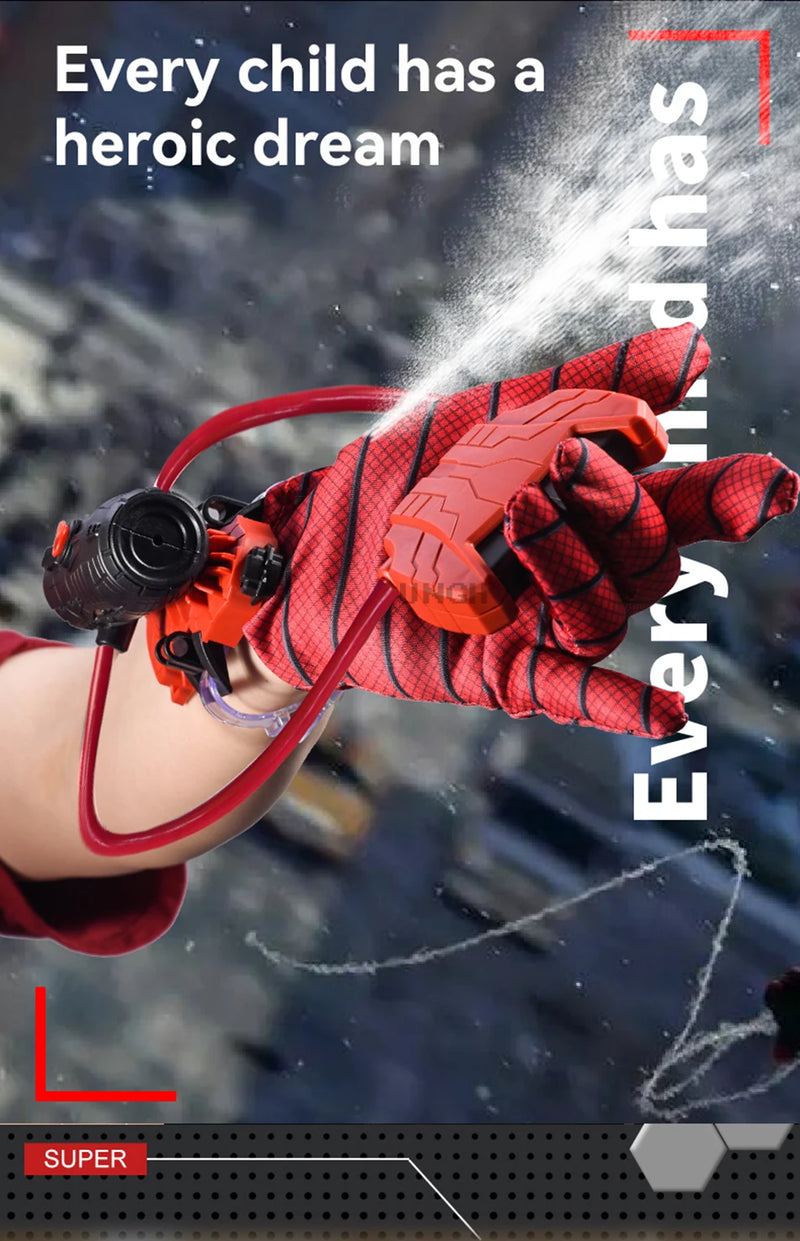 UNGH Spider Launcher – Pistola de Água de Pulso para Brincadeiras de Verão e Praia, com Luvas para Crianças