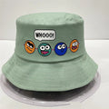 Chapéu Infantil Bucket Hat – Estilo Coreano com Expressão Divertida para Meninos e Meninas (2 a 6 anos)