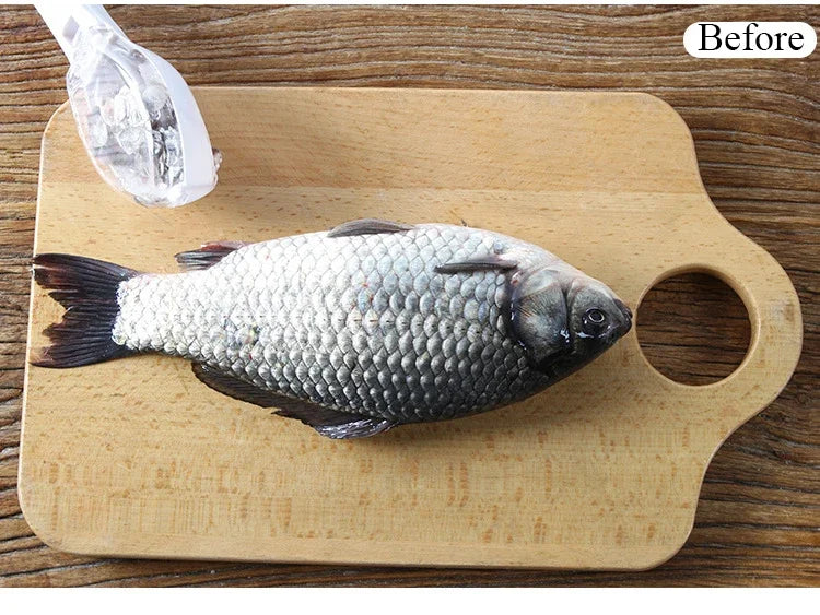 Raspador de Escamas de Peixe | Escova para Limpeza de Peixe e Frutos do Mar | Acessório de Cozinha Ecológico
