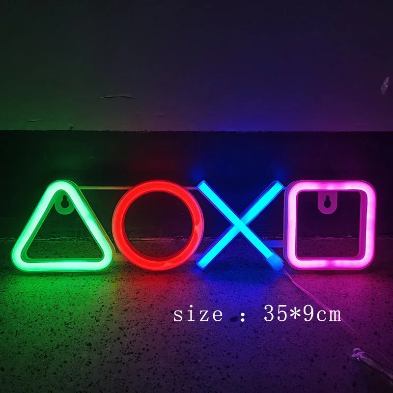 Luz Neon USB para Parede – Decoração Gamer para Quarto, Sala de Jogos e Teen Room